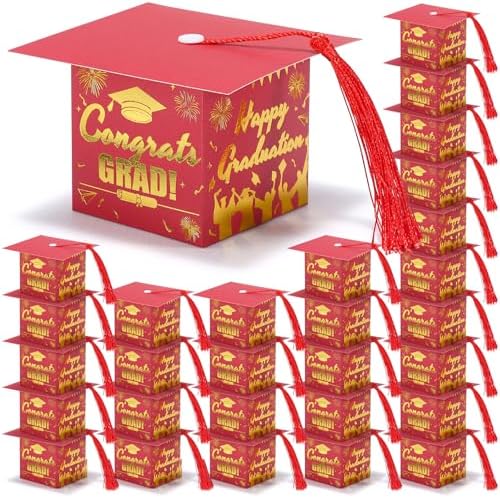 COTOPHER 36 Pack Mini Graduation Cap Gift Boxes with Tassel