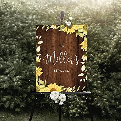 Personalized Wedding Welcome Sign Luxury Wood 12x16 Inch
