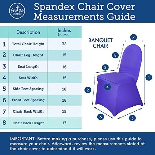 Balsa Circle 6 Pcs Eucalyptus Green Spandex Chair Covers for Parties