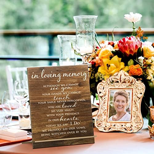 Chunful Memorial Wedding Sign Classic Wood Acrylic Decor