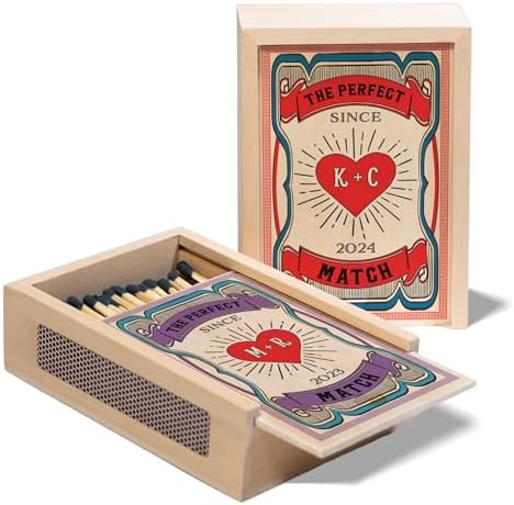 Personalized Couples Matchbox Custom Wooden Keepsake