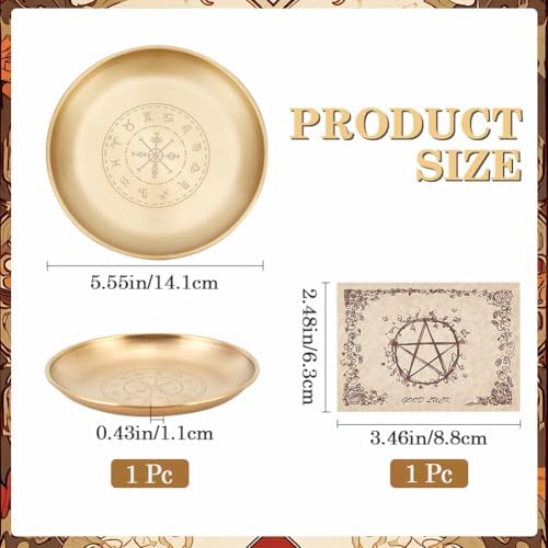 Viking Runes Altar Plate Candle Holder for Home Decor