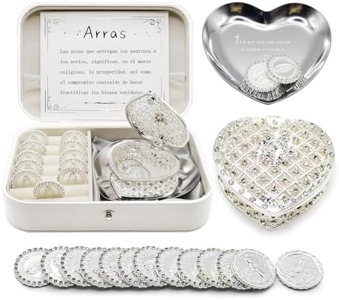 Catholic Wedding Arras Set with Decorative Box