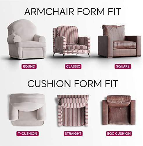 PAULATO Chair Cover - Stretch Fit 1-Piece Slipcover - Cream