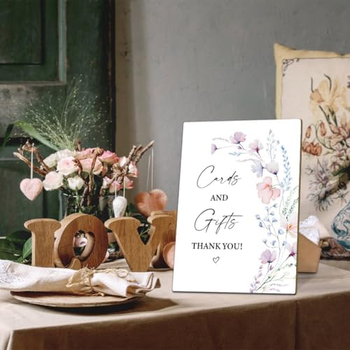Boho Floral Decorative Sign with Stand 8x11 inch