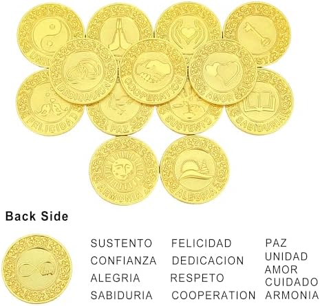 TINGKU Gold Spanish Wedding Coins Set with Tray