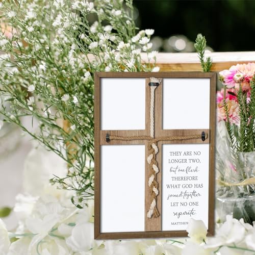 Matthew 196 Wedding Unity Sign Wood Frame