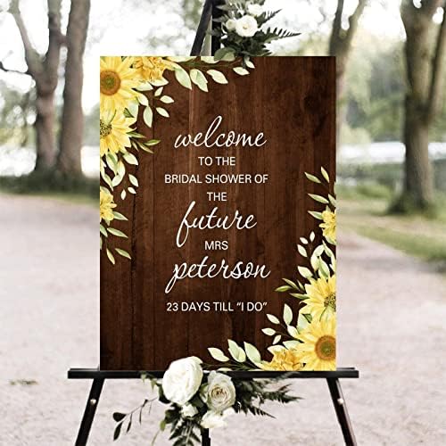 Alioyoit Rustic Wooden Wedding Welcome Sign