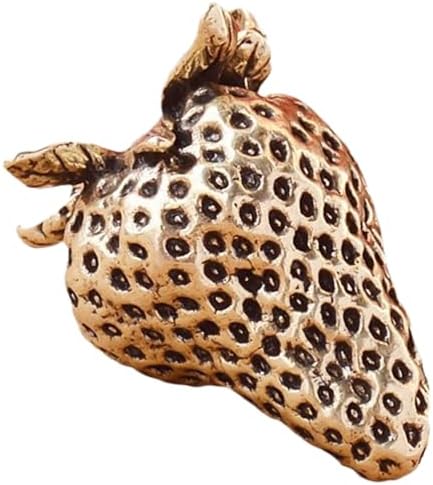 PRETYZOOM 2Pcs Brass Artificial Strawberry Statues