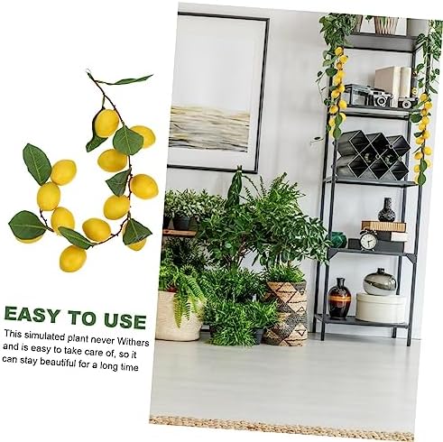VOSAREA 1pc Lifelike Lemon Rattan Hanging Wall Art