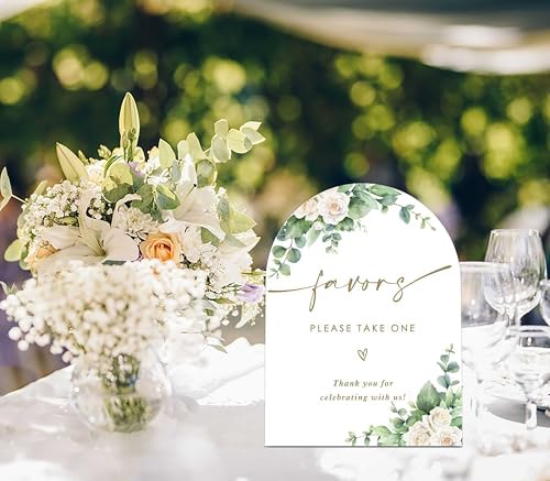 White Rose Wedding Arch Sign with Stand