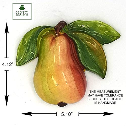 Italian Ceramic Fruits Wall Decor - Painted Apple Pear Pomegranate
