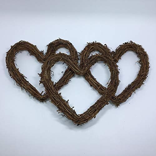 Heart Shaped Natural Grapevine Wreath Ring 14 Inch
