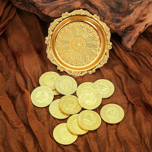 TINGKU Gold Spanish Wedding Coins Set with Tray