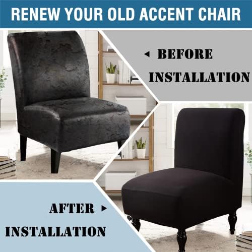 SHILINTONG Armless Chair Cover Spandex Jacquard
