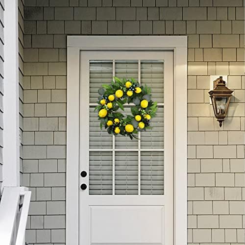 18 Inch Artificial Lemon and Blueberry Wreath