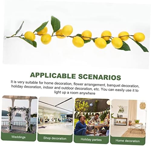 VOSAREA 1pc Lifelike Lemon Rattan Hanging Wall Art