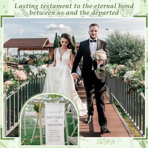 Wedding Memorial Reserved Seat Sign for Parents in Heaven