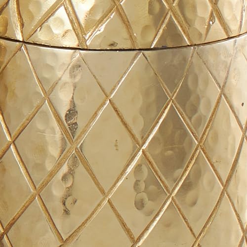 Deco 79 Gold Aluminum Decorative Jars Set