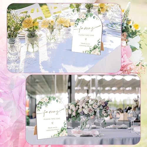 White Rose Wedding Arch Sign with Stand