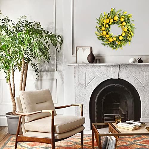 TEMPUS 20 Inch Artificial Lemon Wreath