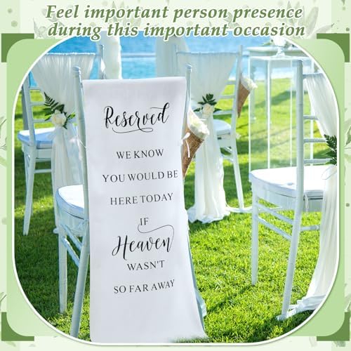 Loving Memory Wedding Chair Sign Banner Classic White