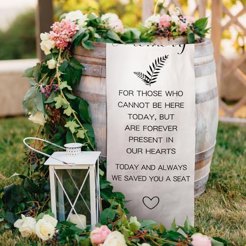 Yousoontic Memorial Wedding Chair Sign 14x49 Inch