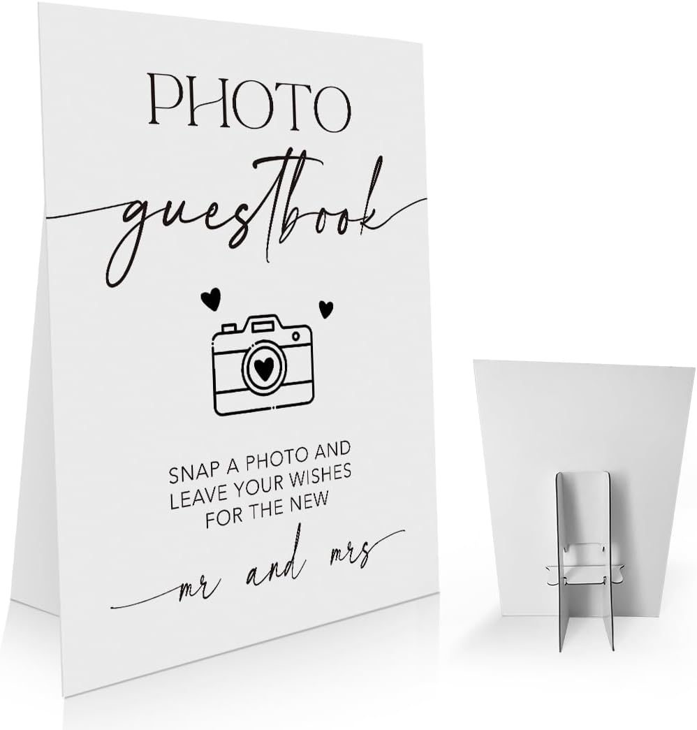 OXEDP Wedding Photo Guestbook Sign 8x11 Inch WDS15