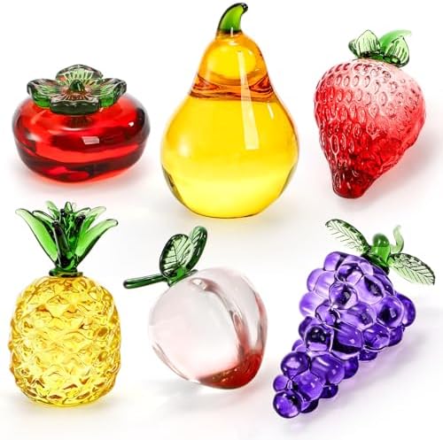 ZEAYEA 6 Piece Crystal Glass Fruit Set