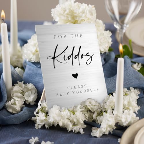 Kids Wedding Wooden Sign 5x7 Inch Stand