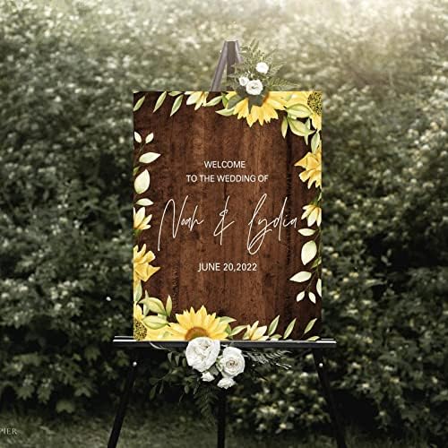 Alioyoit Rustic Wooden Wedding Welcome Sign 1