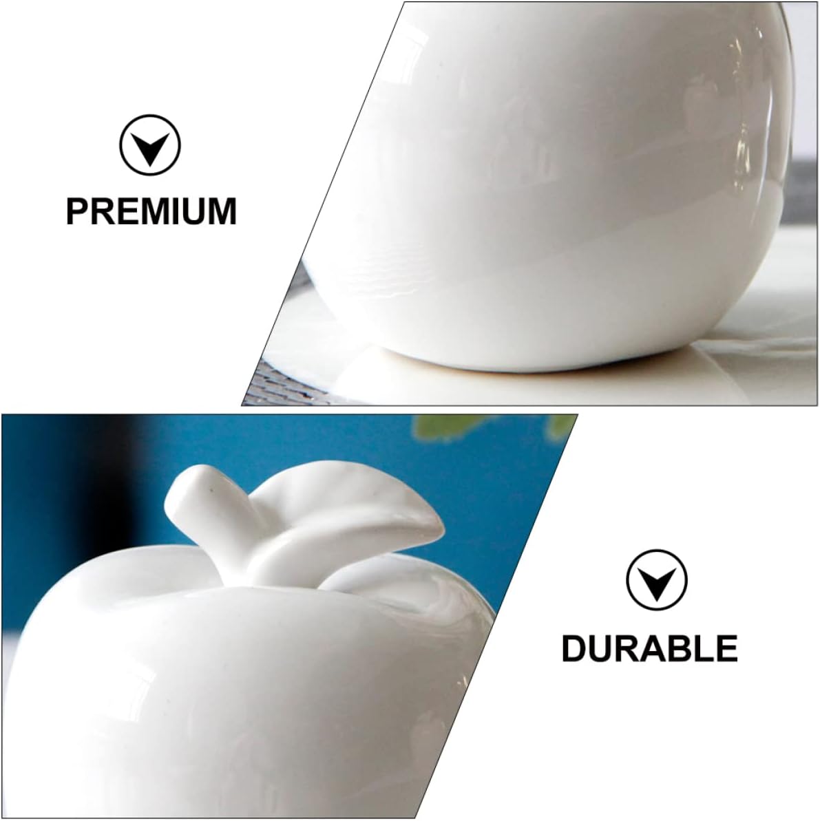 ABOOFAN 3 Pcs Ceramic Christmas Apple Ornament Decorations