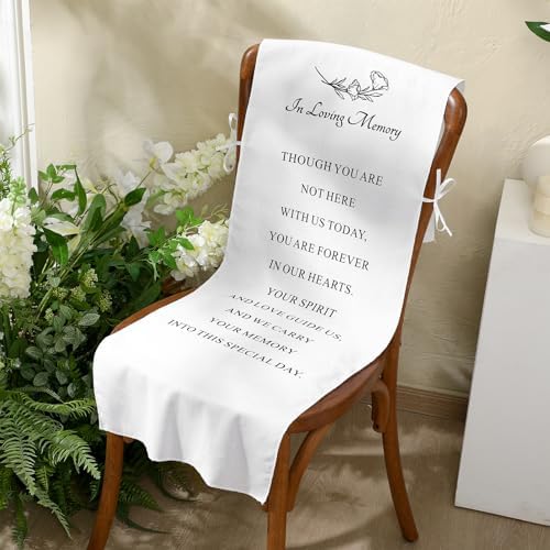 Loving Memory Wedding Chair Sign Banner - Reserved Seat for Someone Special