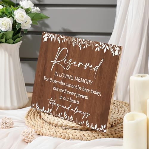 Rustic Wedding Memorial Sign with Ribbon