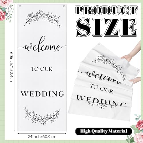 Yousoontic Rustic Wedding Welcome Sign Banner