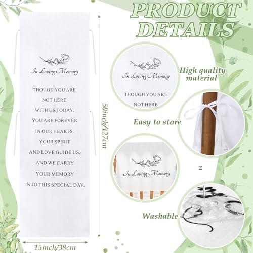 Loving Memory Wedding Chair Sign Banner - Reserved Seat for Someone Special