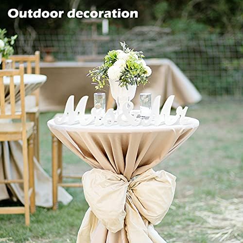 Mr Mrs Wedding Table Sign - White Wooden Letters