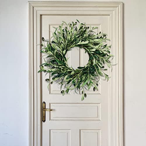 20 Inch Artificial Olive Wreath with Fruits