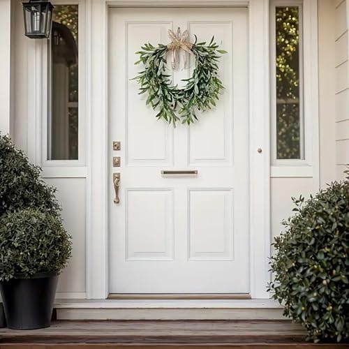 22 Inch Heart Shaped Artificial Olive Wreath