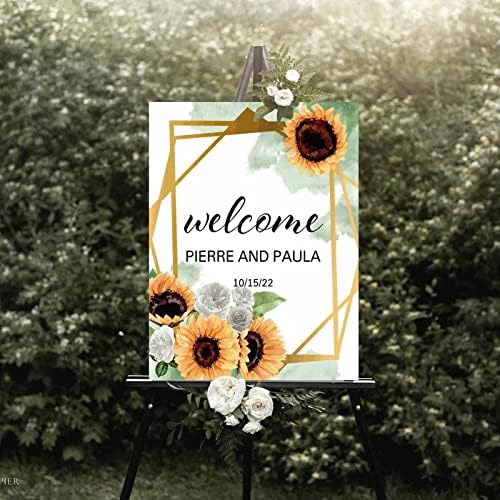 Alioyoit Wedding Welcome Sign 12x16 Inch Wood