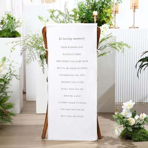Loving Memory Wedding Chair Sign Banner
