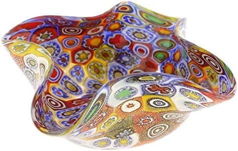 Glass Of Venice Murano Glass Golden Quilt Decorative Bowl