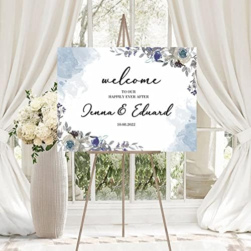 Alioyoit Custom Wedding Welcome Sign 12x16 Inch 1