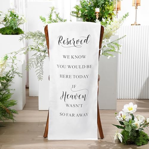 Loving Memory Wedding Chair Sign Banner Classic White
