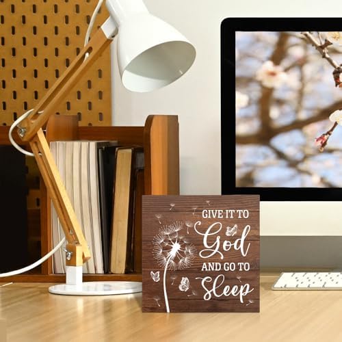 Give It To God And Go To Sleep Wooden Box Sign