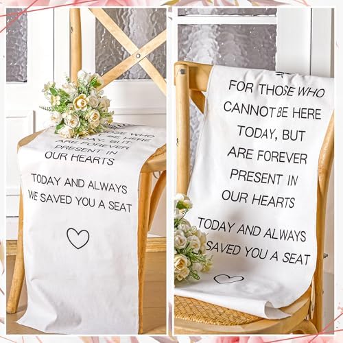 Yousoontic Memorial Wedding Chair Sign 14x49 Inch