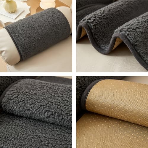 vctops 4 Piece Sherpa Fleece Sofa Slipcover Set