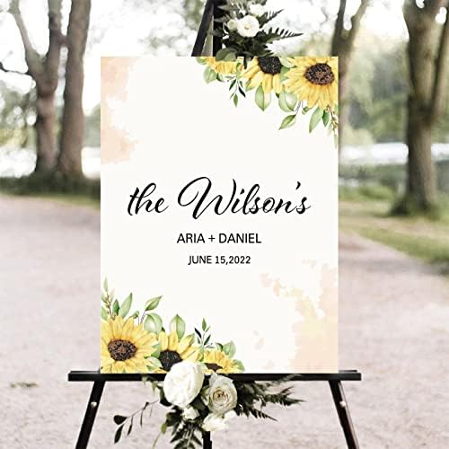 Alioyoit Watercolor Floral Wedding Welcome Sign