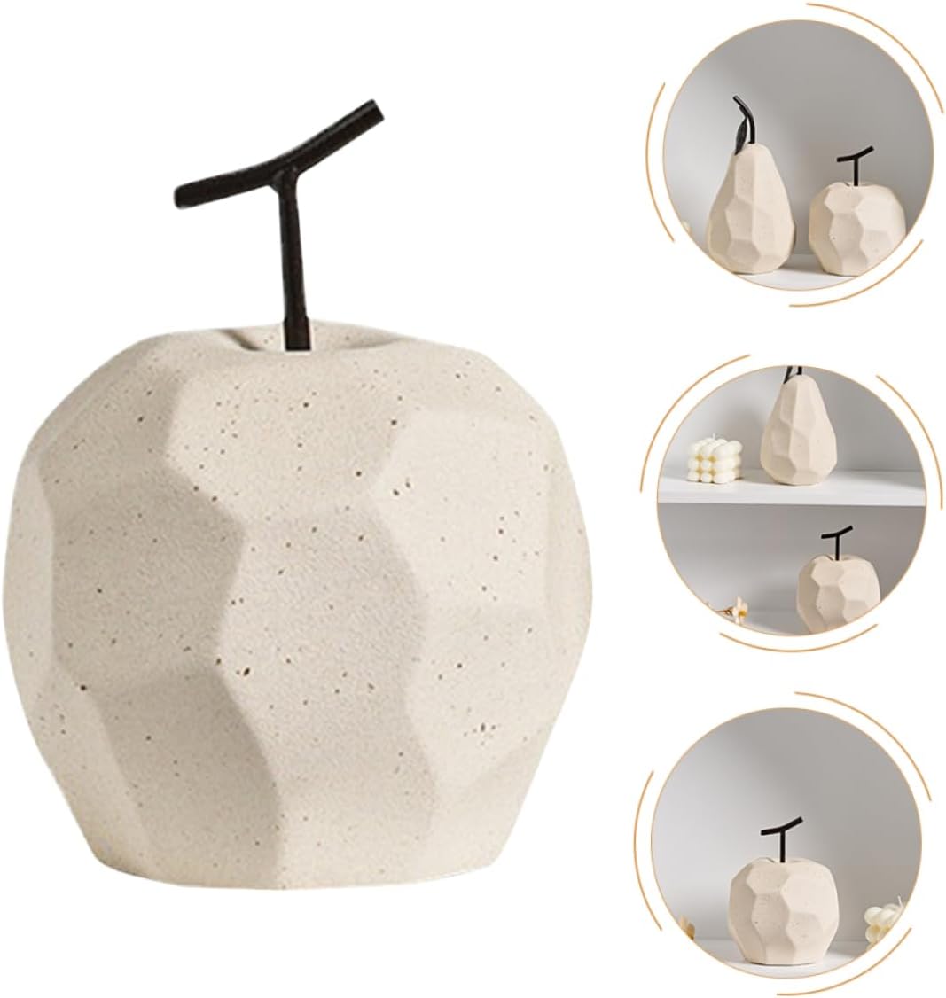 Ceramic Fruit Decorations with Geometric Design