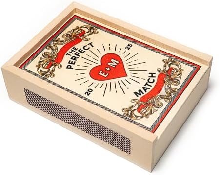 Personalized Couples Matchbox Custom Wooden Keepsake